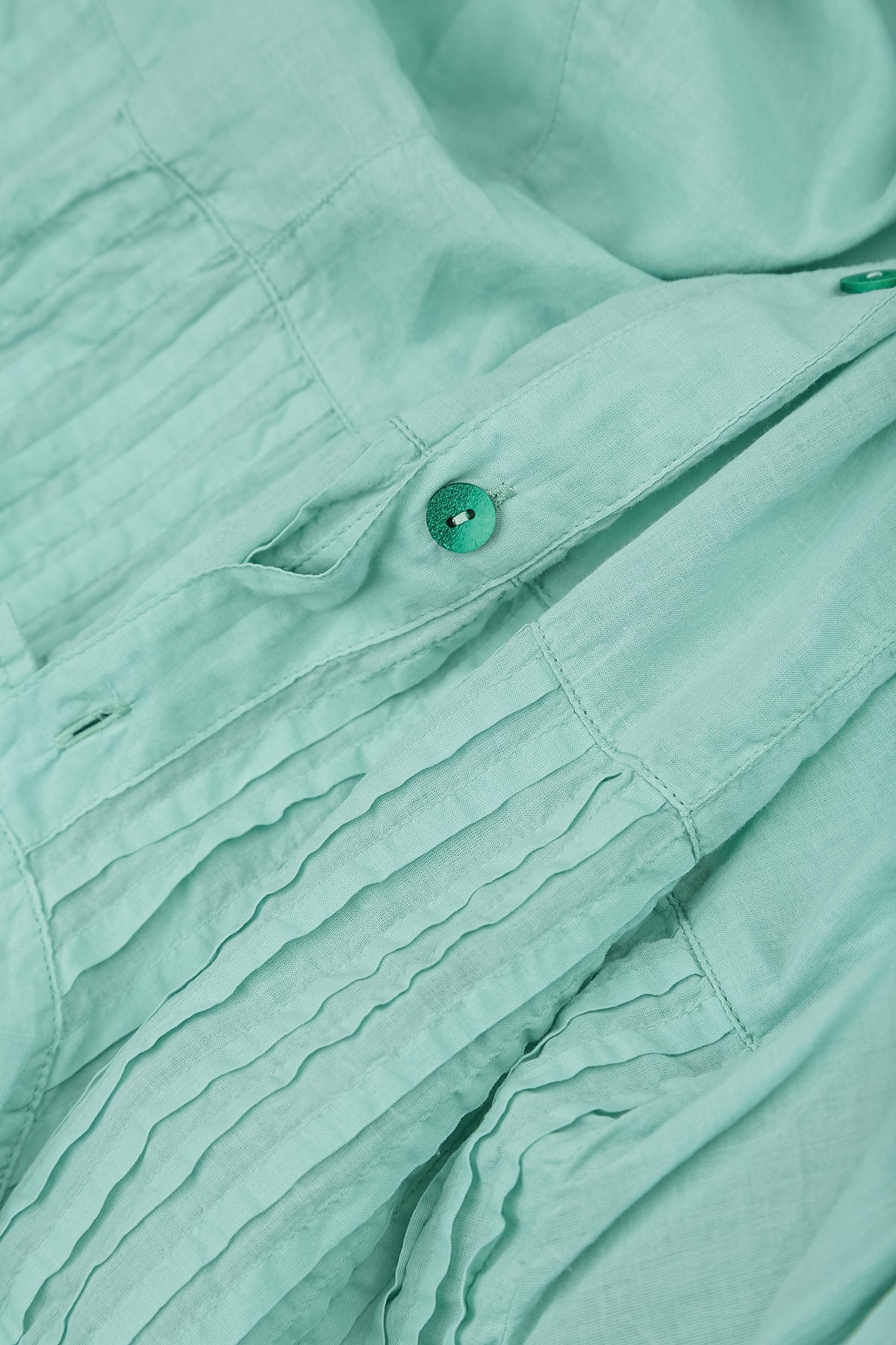 Longer Back Mint Cotton Shirt 6