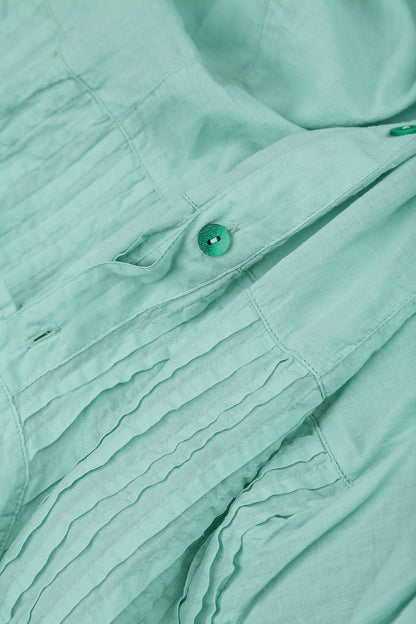 Longer Back Mint Cotton Shirt 6