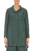Longer Back Sage Crinkled Silk Linen Jacket 1