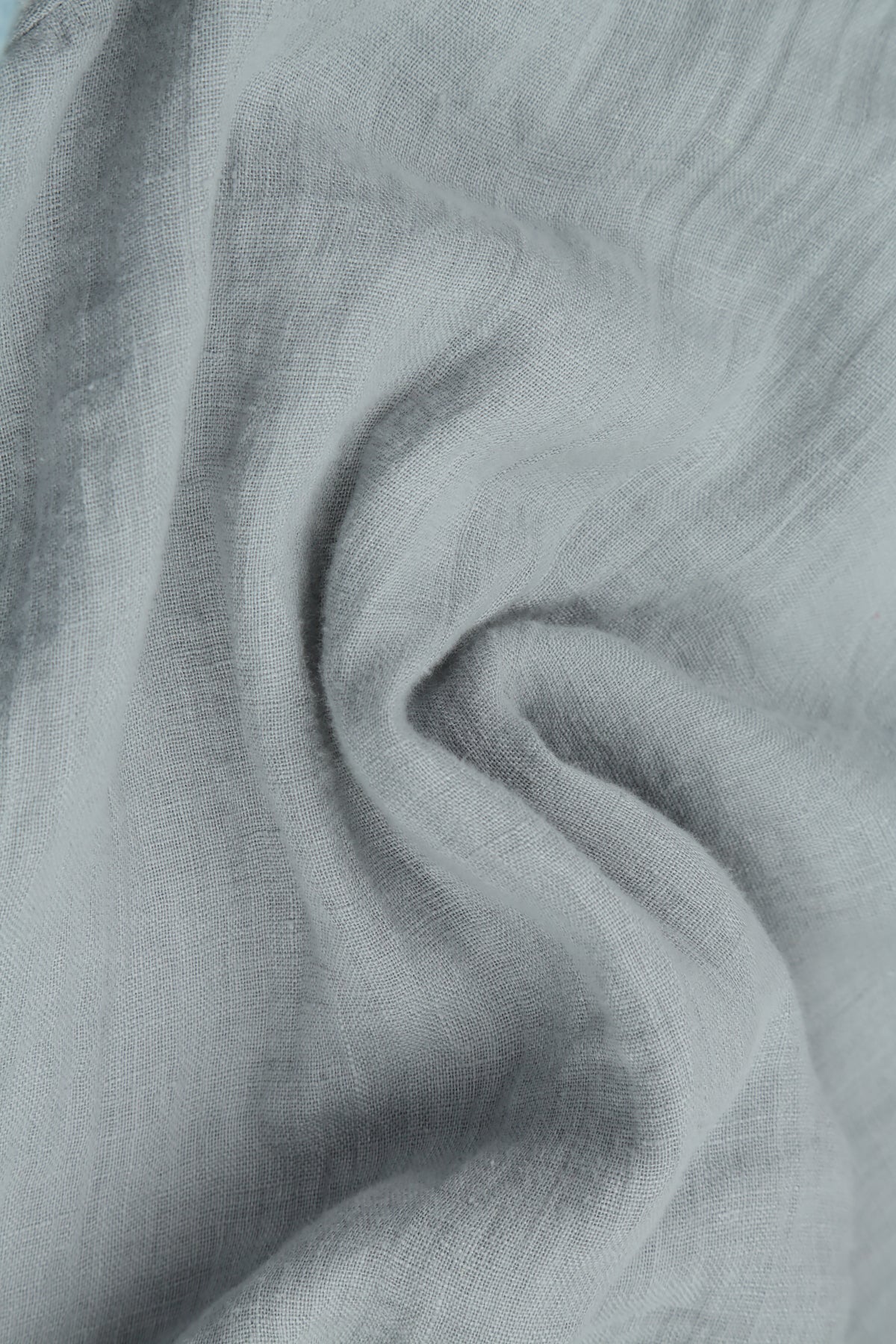 Longer Back Silver Grey Gauze Linen Shirt 5