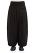 Loose Black Mélange Linen Trousers 1