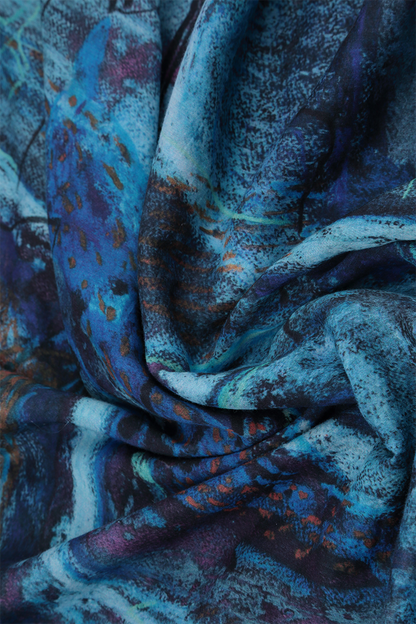 Loose Blue Reverie Silk Cotton Shirt 6