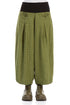 Loose Green Check Linen Trousers 1
