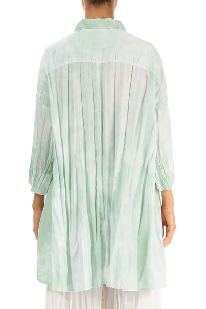 Loose Liquid Sea Mist Crumpled Pure Silk Shirt 3