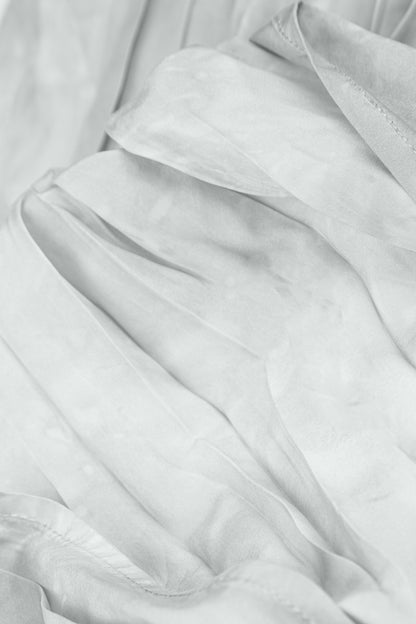 Loose Liquid Silver Pure Silk Trousers 5