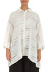 Loose Off White Fray Weave Shirt 1