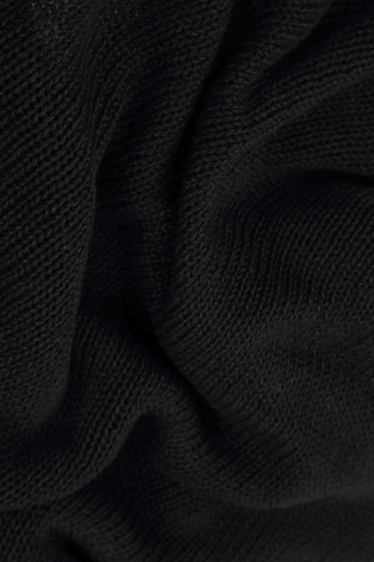 Loose Openwork Black Linen Cardigan 5