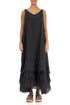 Maxi Graphite Gauze Linen Dress 1
