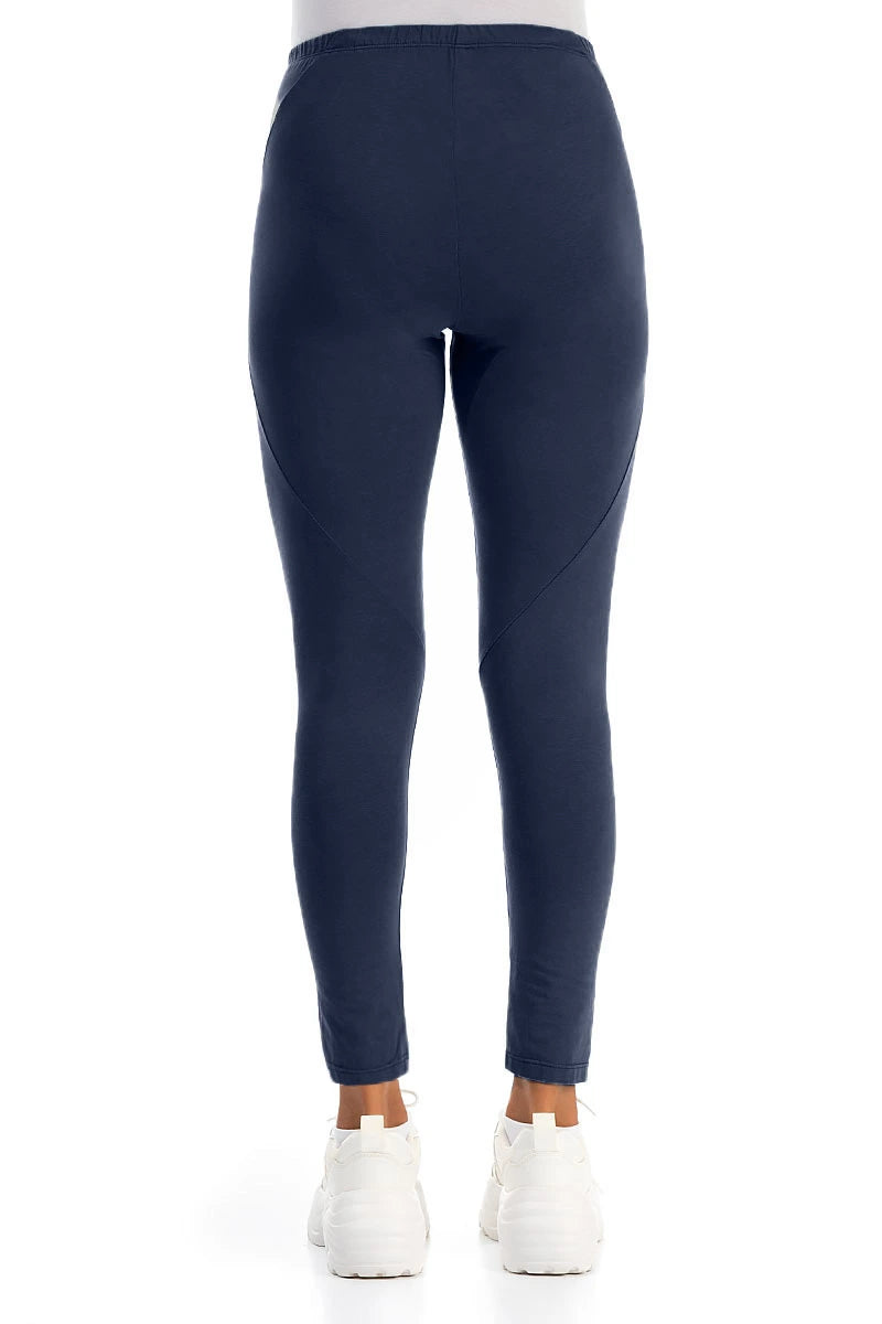 Navy Cotton Leggings 2