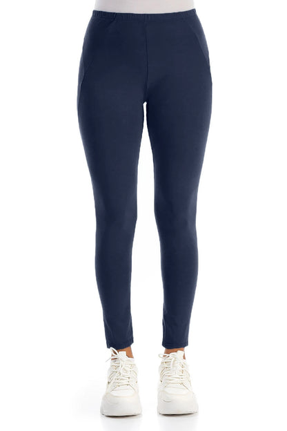 Navy Cotton Leggings 1