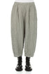 Olive Grey Pleated Silk Linen Trousers 1