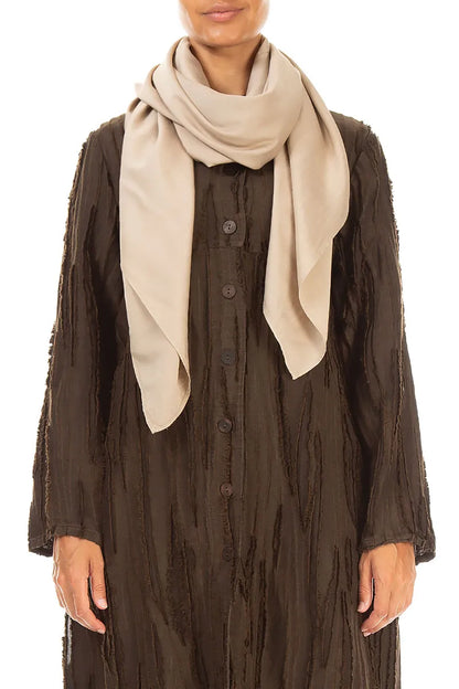 Olive Silk Bamboo Scarf 1