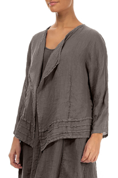 Open Truffle Gauze Linen Jacket 3