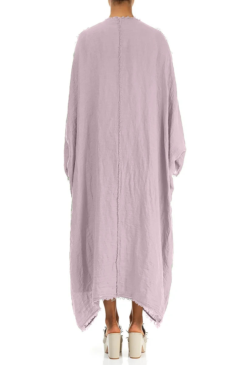 Oversized Raw Edge Lilac Gauze Linen Jacket 2