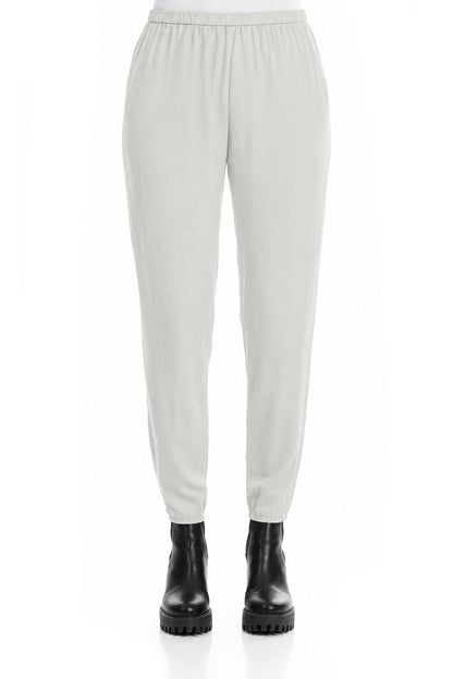 Pearl Grey Silk Leggings