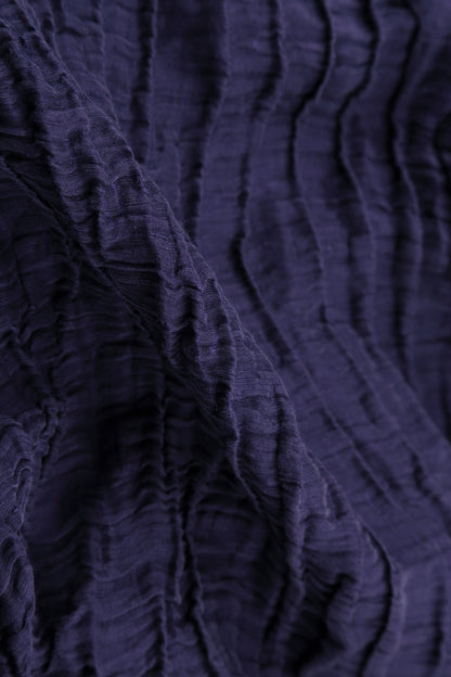 Pocket Knot Crinkled Royal Purple Silk Skirt