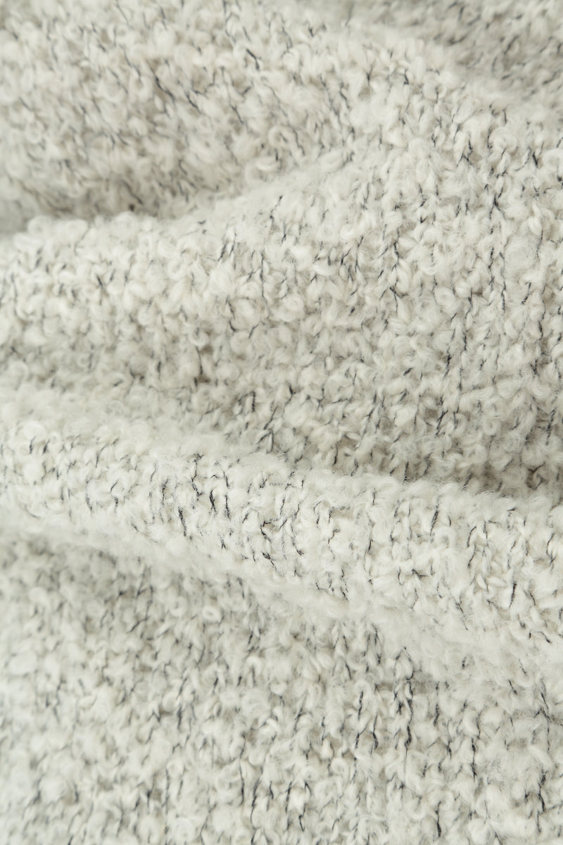 Flared Mélange Pearl Alpaca Wool Cardigan 5
