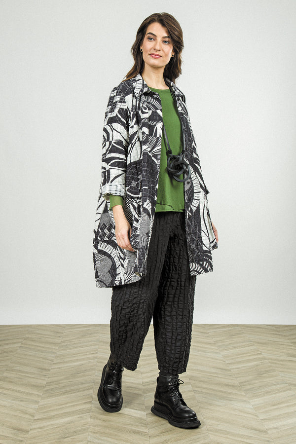 Relaxed Orbit Checkered Linen Cotton Jacket 1