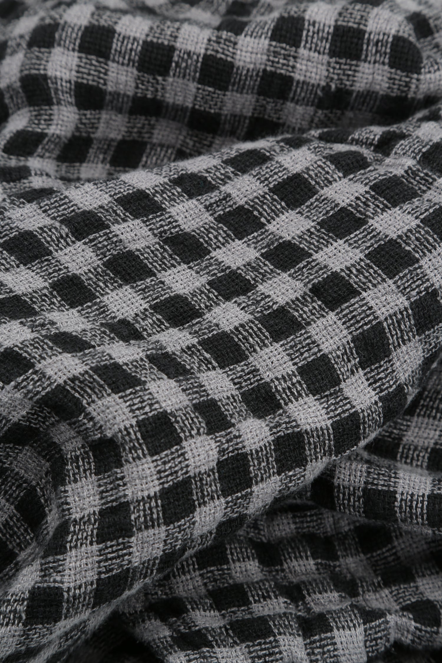 Roll Up Grey Check Linen Trousers 4
