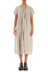 Romantic Beige Midi Linen Dress 1