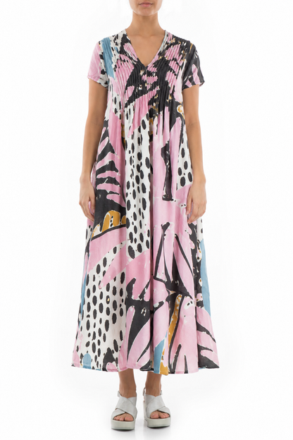 Romantic Desert Bloom Linen Dress 1