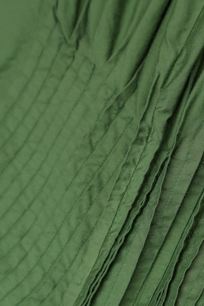 Romantic Pin Tuck Shamrock Green Silk Bamboo Dress 5