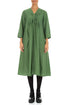 Romantic Pin Tuck Shamrock Green Silk Bamboo Dress 1