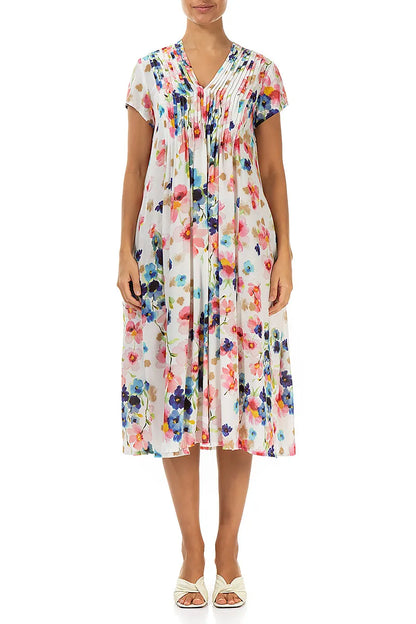Romantic Primrose Silk Bamboo Midi Dress 1