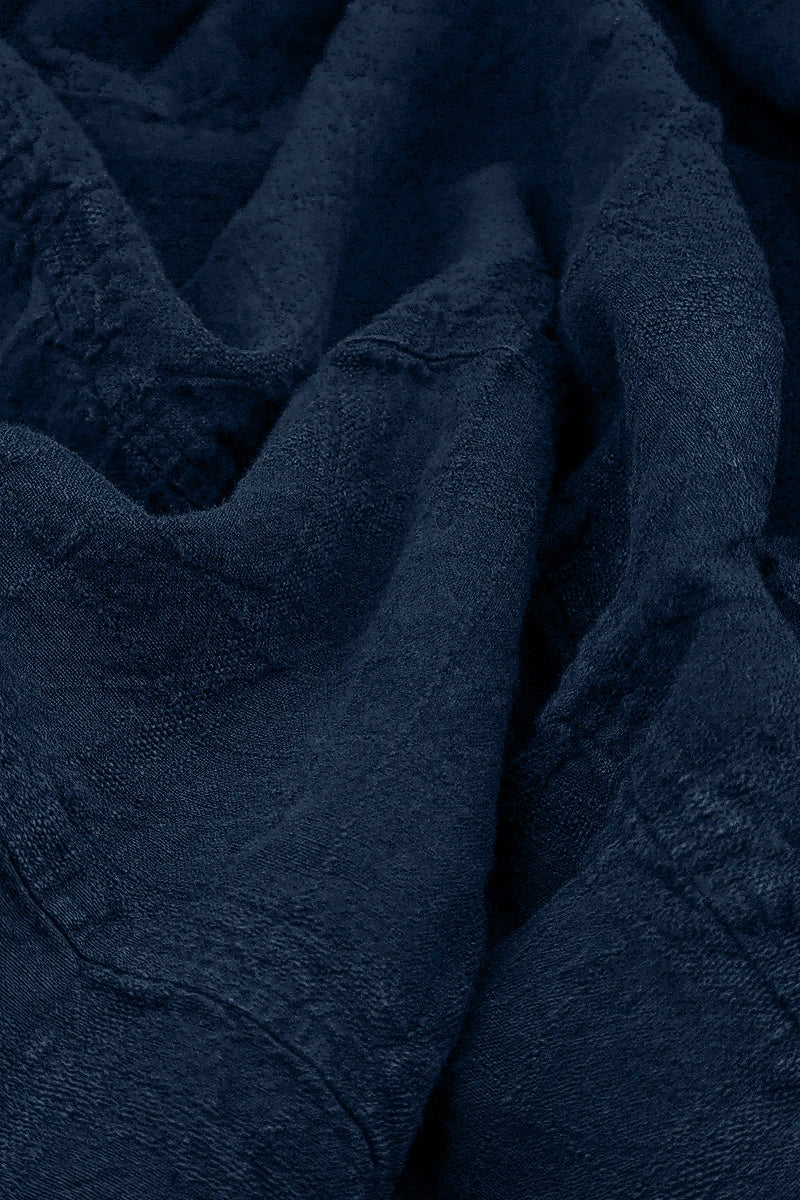 Royal Blue Patterned Linen Dungaree Dress 5