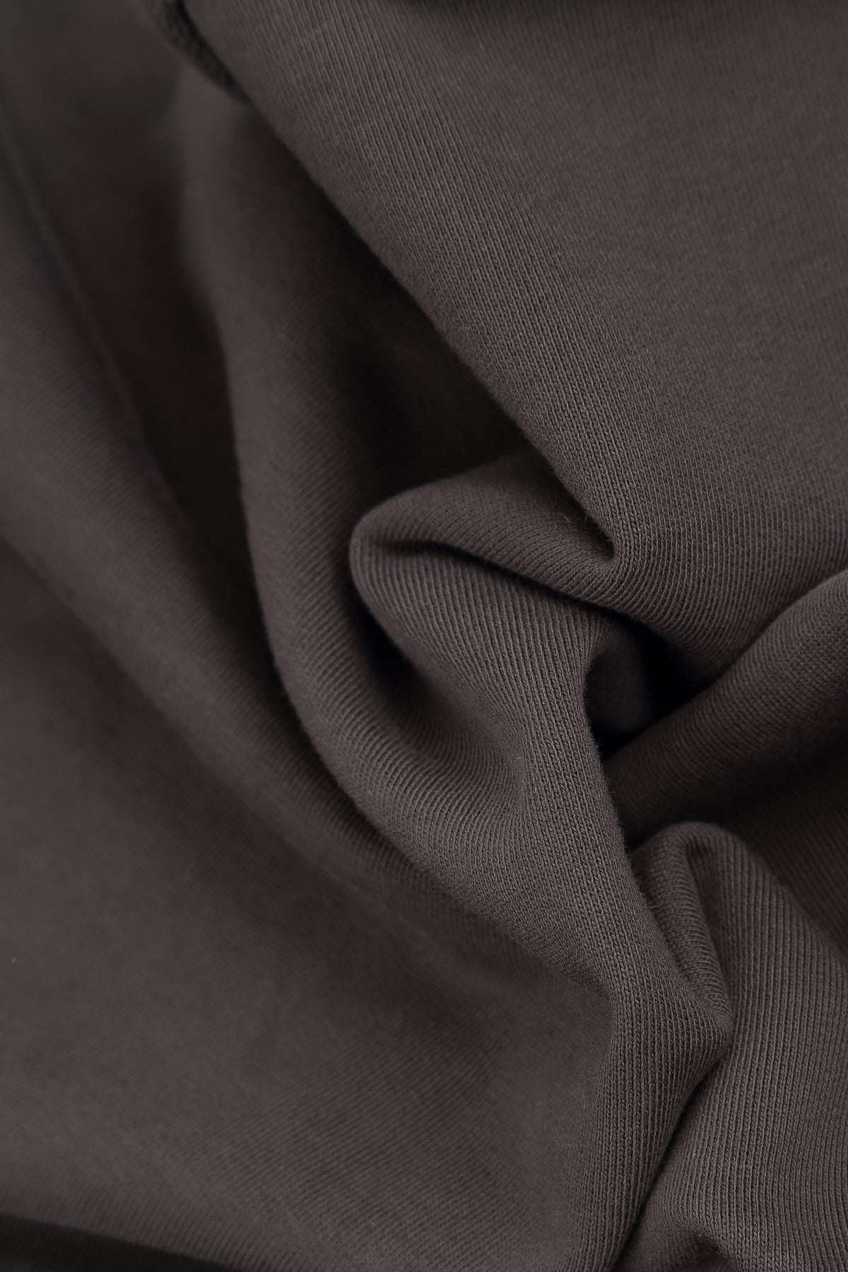 Ruched Charcoal French Terry Cotton Dress