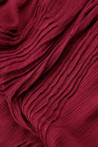 Romantic Ruby Silk Viscose Dress