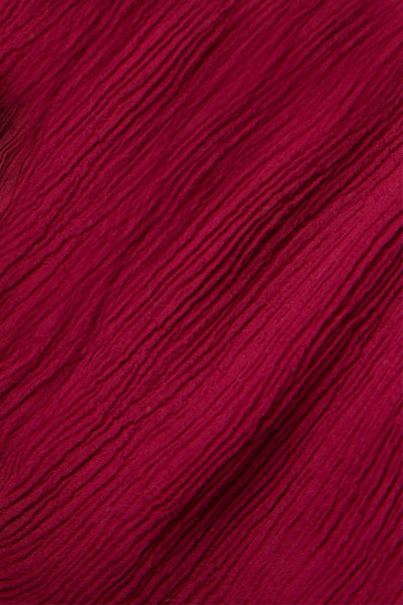 Romantic Ruby Silk Viscose Dress