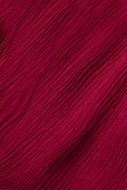 Romantic Ruby Silk Viscose Dress