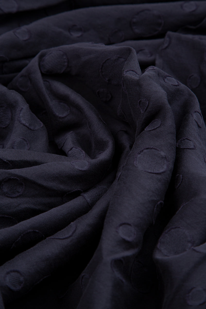 Dotty Dark Purple Silk Cotton Skirt 4