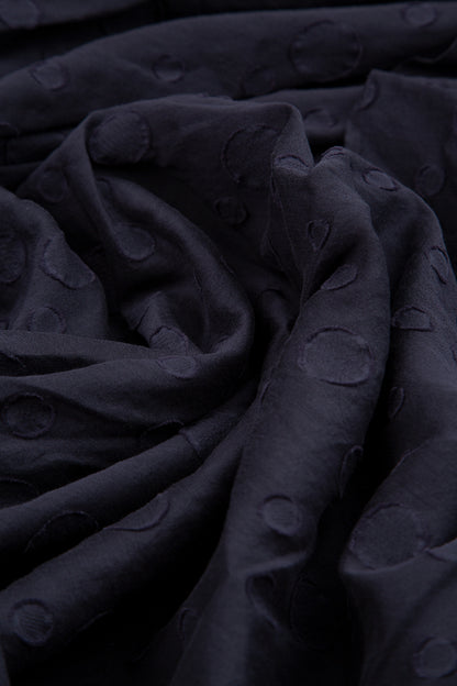 Dotty Dark Purple Silk Cotton Skirt 4