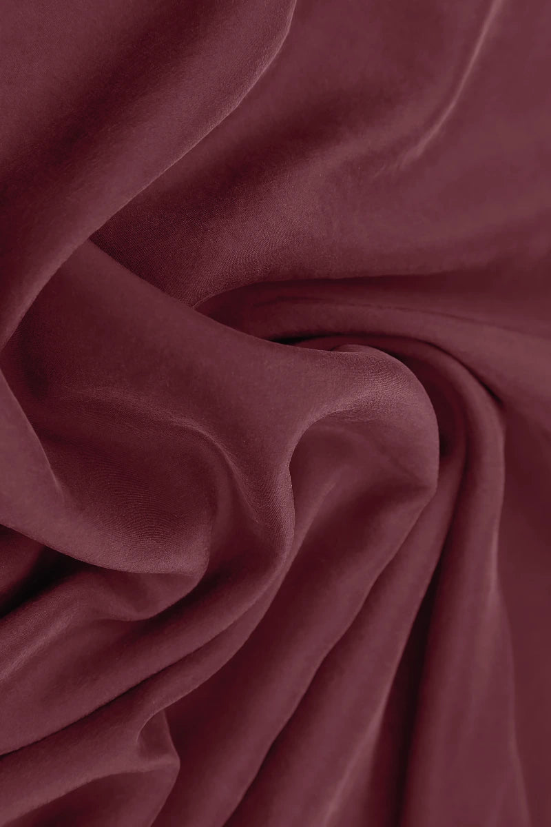 Romantic Antique Ruby Silk Bamboo Dress 5