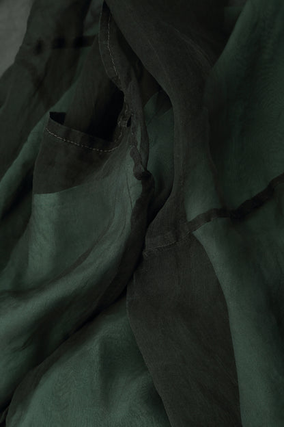 Sage Crumpled Silk Chiffon Dress 7