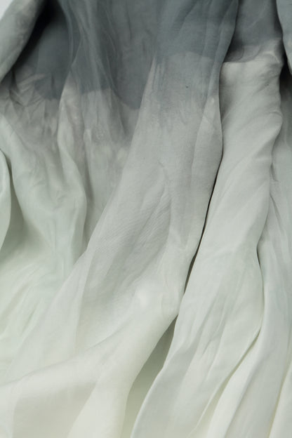 Sage Ombré Pure Silk Scarf 4