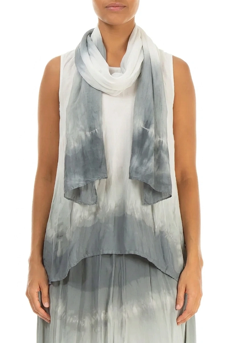 Sage Ombré Pure Silk Scarf 1