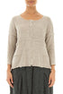 Seam Detail Natural Linen Cardigan 1