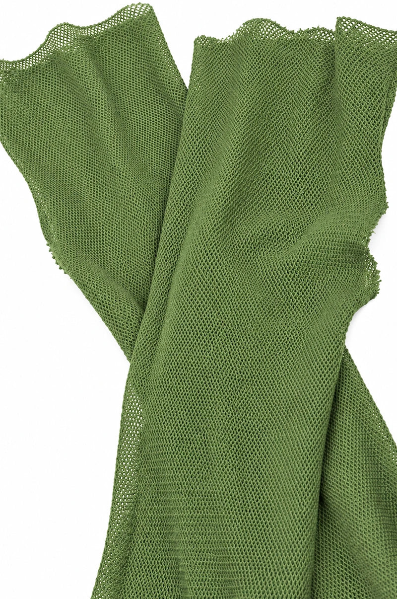 Kleeblattgrüne Handgelenkwärmer aus weicher Baumwolle mit Mesh