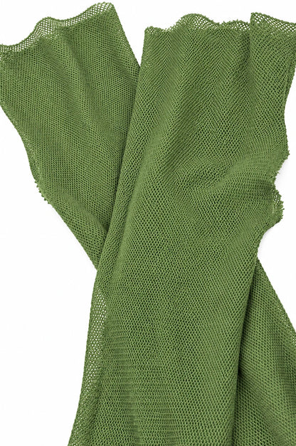 Kleeblattgrüne Handgelenkwärmer aus weicher Baumwolle mit Mesh