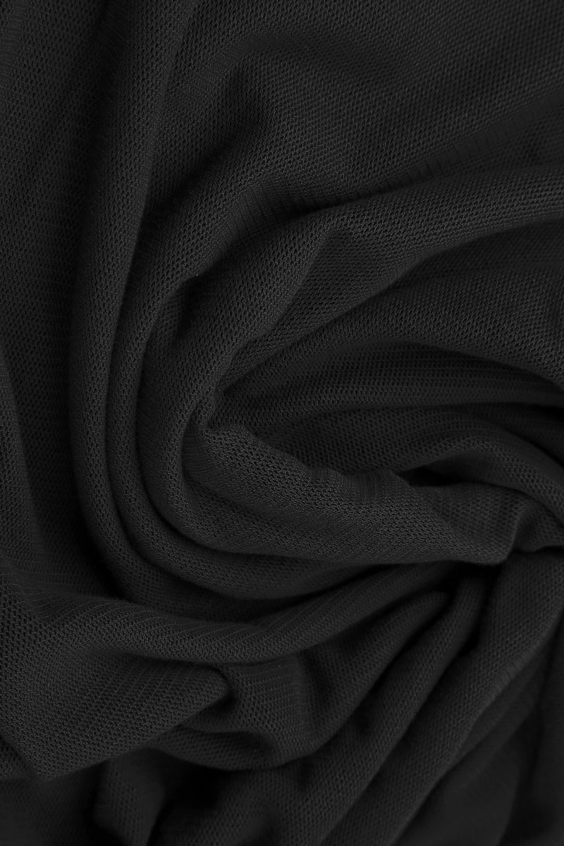 Sheer Black Mesh Soft Cotton Blouse 5