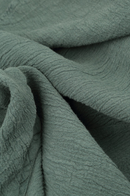 Side Pocket Sage Linen Viscose Dress 7