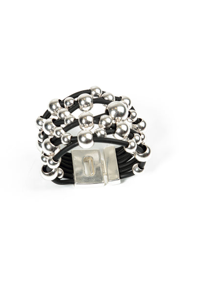 Silver Orbits Rubber Bracelet 7