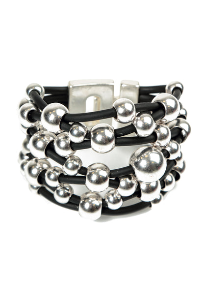 Silver Orbits Rubber Bracelet 4