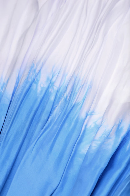 Sky Blue Ombré Pure Silk Dress 5