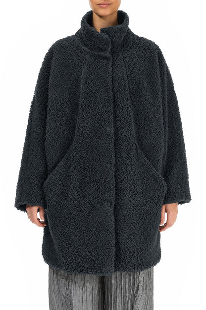 Slate Teddy Cotton Coat 1