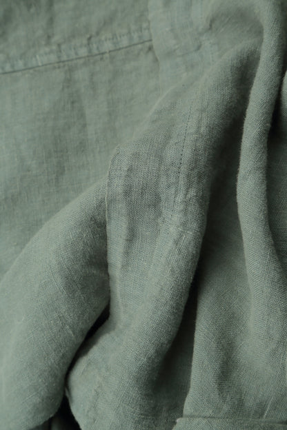Sleeveless A-line Sage Linen Dress 5
