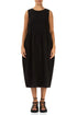 Sleeveless Black Pintuck Linen Dress 1